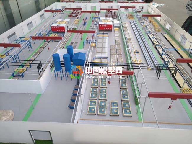 混凝土預制件沙盤模型，預制件生產線沙盤模型， 裝配式建筑沙盤模型